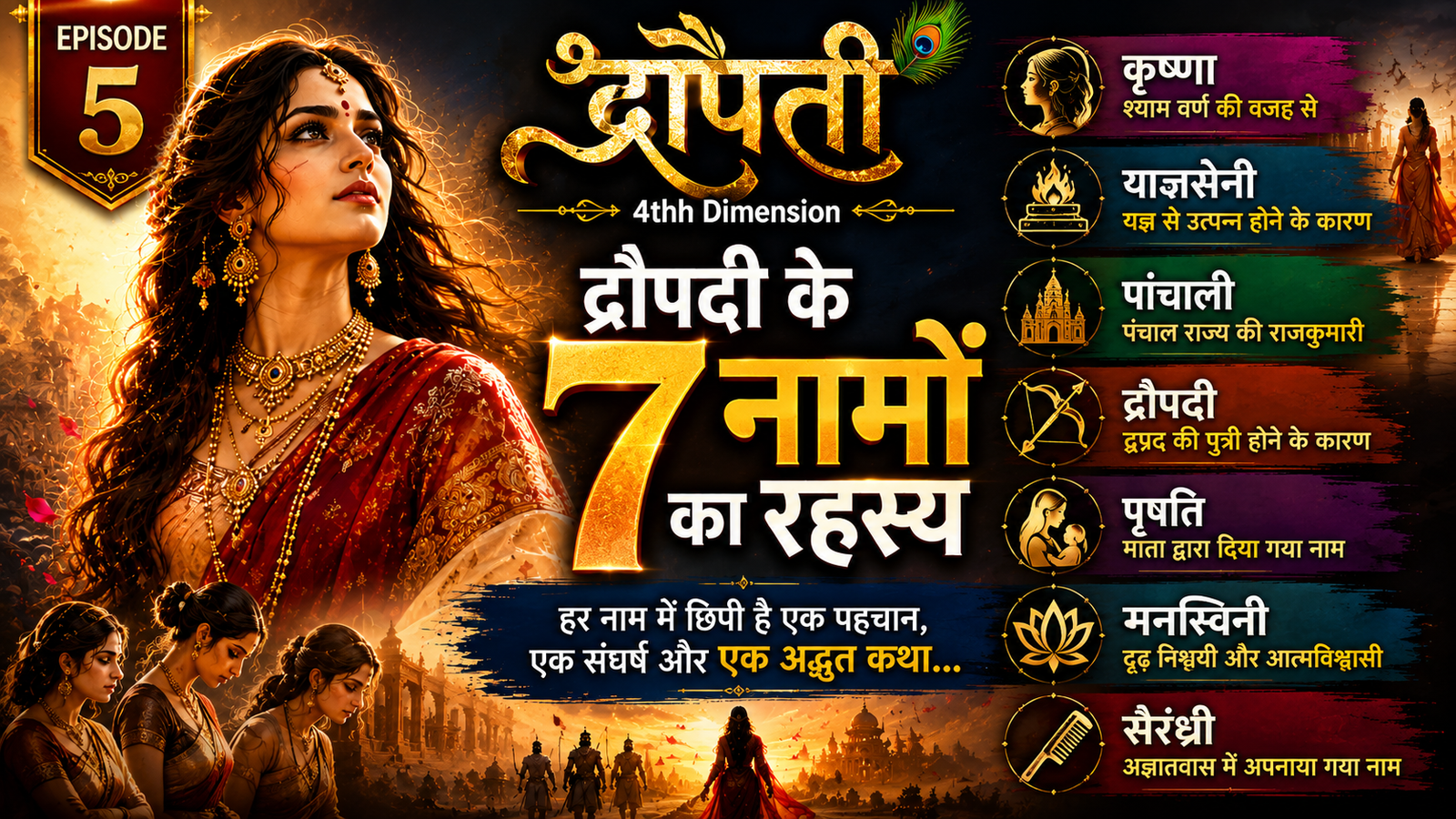 EP-5 द्रौपदी को 7 नाम क्यों मिले? जवाब आपको चौंका देगा!