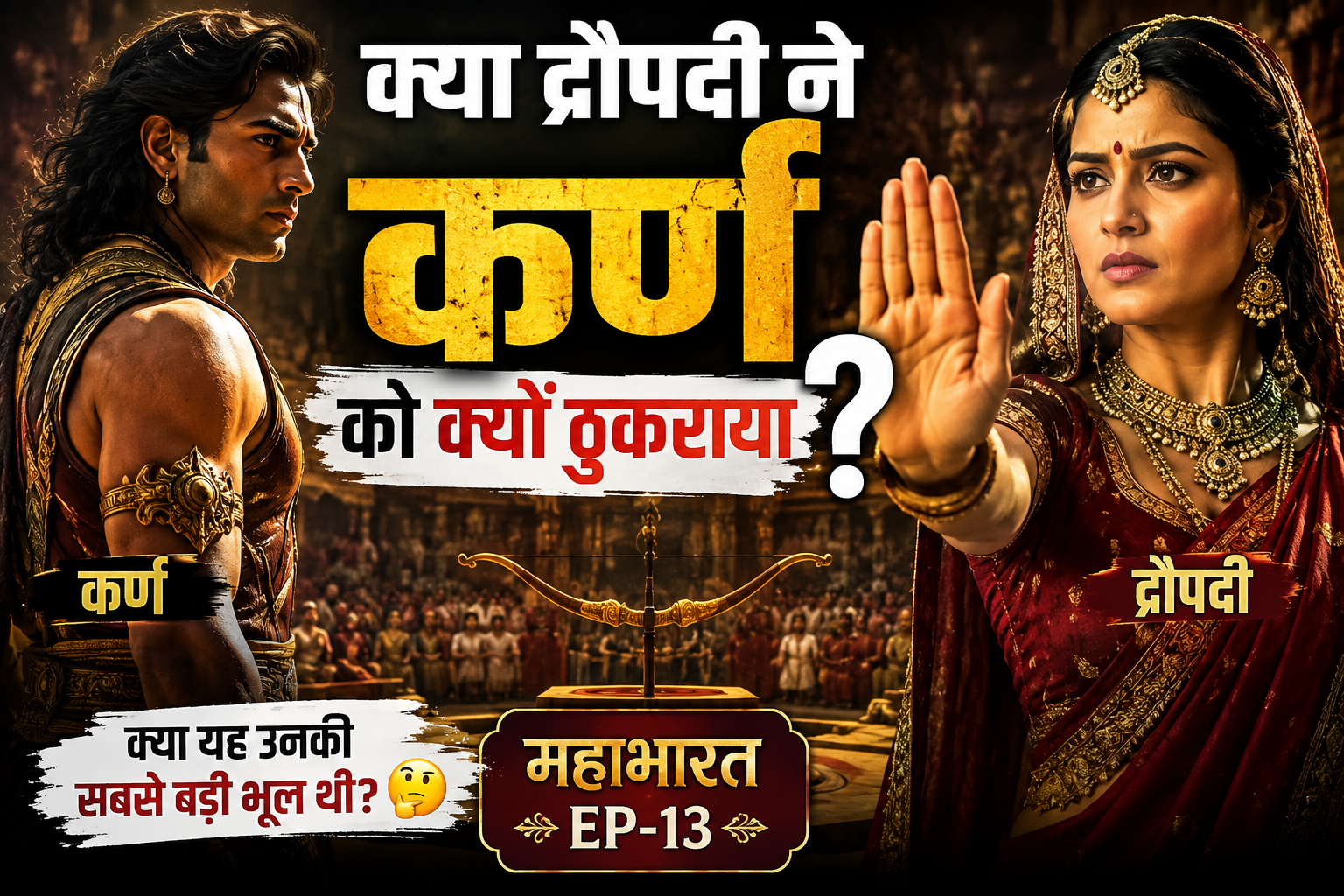 Ep13  महाभारत |क्या द्रौपदी ने कर्ण का अपमान किया था?|